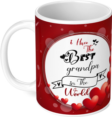 DojaBeauty Grandpa Best Gift For Birthday & Return Gifts For Loving Ones (DB-405) Ceramic Coffee Mug(350 ml)