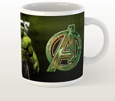 GIFTMART Avengers Logo Marvel Series Ceramic Coffee (350 ml) Ceramic Coffee Mug(350 ml)