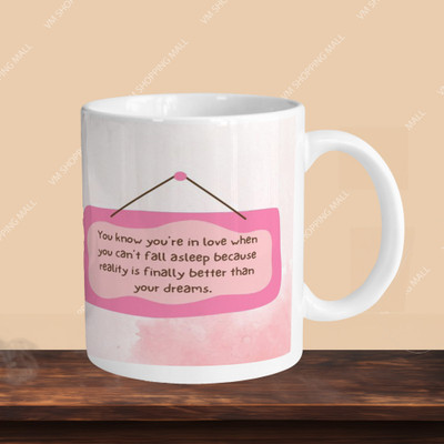 Print Ginnie 101_Love Flowers L-R Ceramic Coffee Mug(325 ml)