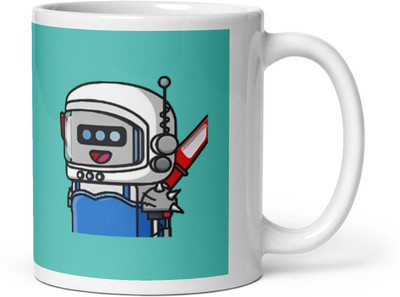 Mr UVD Robot in spacesuit_MUGG Ceramic Coffee Mug(350 ml)