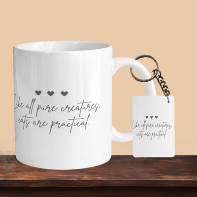 Printhorizon 101_Life Is Pure R-R Ceramic Coffee Mug(330 ml, Pack of 2)