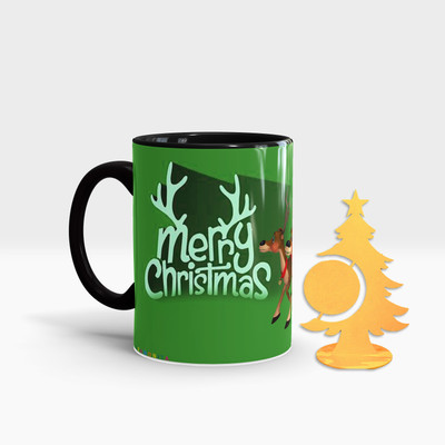 Fifth and Moon C-BLK-TREE-10 Ceramic Coffee Mug(320 ml, Pack of 2)