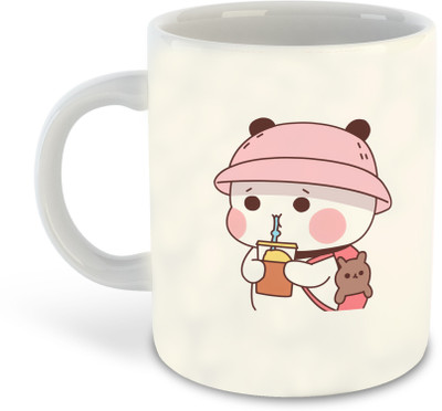 FLEXERSTYLE NEW2025-CSK Cat Lover White Ceramic Coffee Cup & -D34 Ceramic Coffee Mug(325 ml)