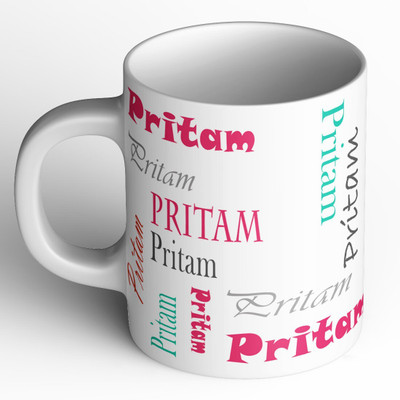 Abaronee 1010_Pritam b004 in name 001 Ceramic Coffee Mug(350 ml)