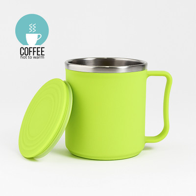 SipSnuggle Tea Coffee Edition Premium Cup Set Coffee Cup with Lid Unbreakable Stainless Steel, Plastic Coffee Mug(250 ml)