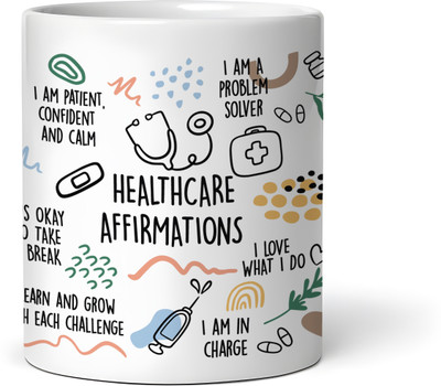 Gogirgit Health Affirmation Ceramic Coffee Mug(330 ml)