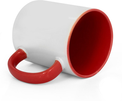 popflip Premium Quality Inner Red Color Printed With Premium Design 0805-01 (12) Ceramic Coffee Mug(350 ml)