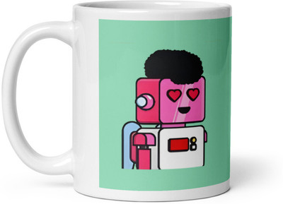 Mr UVD Dancer Robot Ceramic Coffee Mug(350 ml)