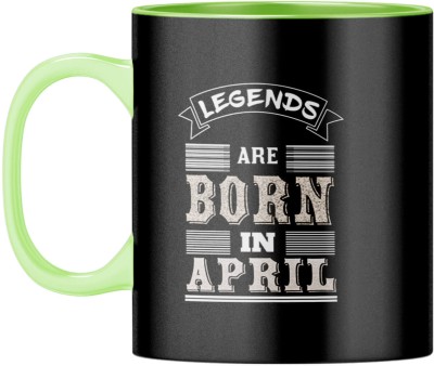 YuBingo Legends April Birthday - Light Green Inner & Handle, Best Gift Choice Ceramic Coffee Mug(310 ml)