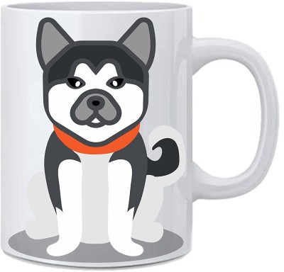 Best Good Cute Dog Printed Designer Beautiful Coffee and Tea Ceramic Coffee Mug(325 ml)