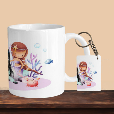 Hunter Studio 101_Mermaid R-R Ceramic Coffee Mug(330 ml, Pack of 2)