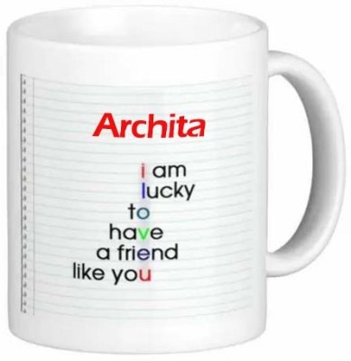 Exocticaa Romantic Gift for Archita I Love You 072 Ceramic Coffee Mug(325 ml)