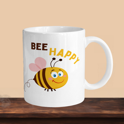 Print Ginnie 101_Be Happy R Ceramic Coffee Mug(325 ml)