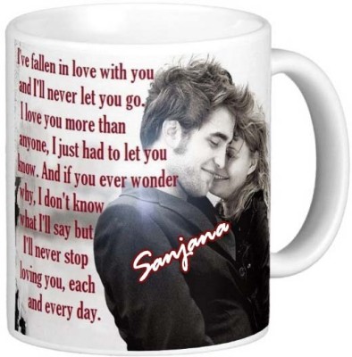 Exocticaa Romantic Gift for Sanjana I Love You 088 Ceramic Coffee Mug(325 ml)