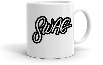 Clapcart Swag Designer Printed Ceramic Coffee Mug(325 ml)
