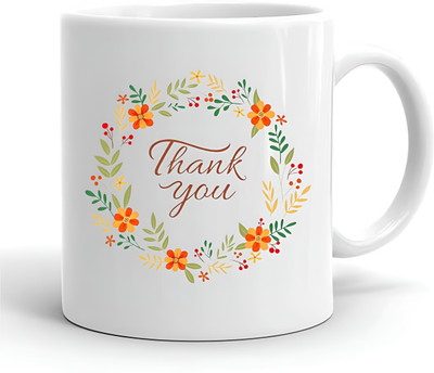 LoveGift Thank You mug Gift | Ceramic Coffee mug | Best mugs for Gift Ceramic Coffee Mug(325 ml)