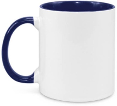 THE HCAC STORE THREE TONE Ceramic Printed BLUE Coffee/ Tea (360 ml) Ceramic Coffee Mug(360 ml)