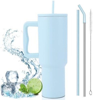 Urban Infotech Insulated Steel Travel with Handle or Reusable Straw Stainless Steel Tumbler(1200 ml)