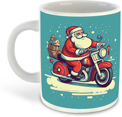 FLEXERSTYLE NEW2025-Merry Christmas Printed White Coffee - D15 Ceramic Coffee Mug(325 ml)