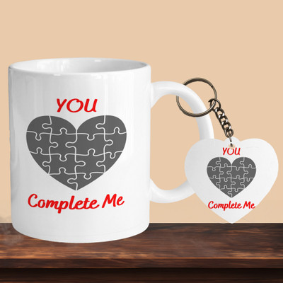 VM MALL 101_You Complete Me R-H Ceramic Coffee Mug(330 ml)