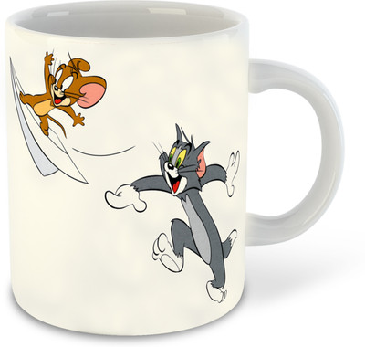 FLEXERSTYLE NEW2025-Tom&Jerry_new mug_325ml pack of 1 Ceramic Coffee Mug(325 ml)