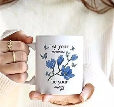 PARTIKSHARESINARTS Let Your Dreams Be Your Wings Coffees for Brthers Day, Ceramic Coffee Mug(350 ml)