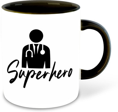 RADANYA PACK 2_Doctor-CM-10614 Ceramic Coffee Mug(352 ml, Pack of 2)