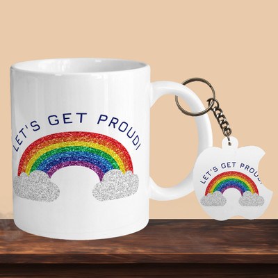 VM MALL 101_Lets Get Proud R-A Ceramic Coffee Mug(330 ml)