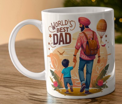 Goldencity Birthday Gift for Father, Anniversary Gift for Papa Love, Best Dad Ever Dad32 Ceramic Coffee Mug(330 ml)