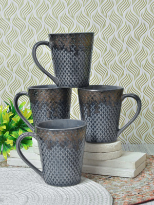 Fabinaliv FLMUG-1014 Ceramic Coffee Mug(270 ml, Pack of 4)