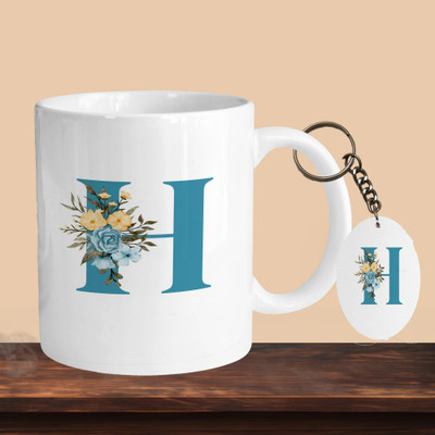 VM MALL 101_H Letter 01 R-O Ceramic Coffee Mug(330 ml)