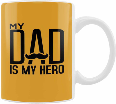 iMPACTGift My Dad is my Hero Best gift for Lovely Dad (493) Ceramic Coffee Mug(325 ml)