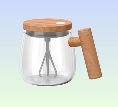 juggaris Easy Stir Cappuccino Cup – Self Mix Drinkware Glass Coffee Mug(400 ml)