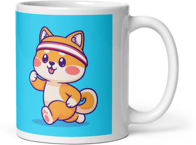 Mr UVD Cat on Walking_MUGG Ceramic Coffee Mug(350 ml)
