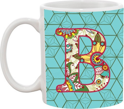 ARTBUG Alphabet B Ceramic Coffee Mug(350 ml)