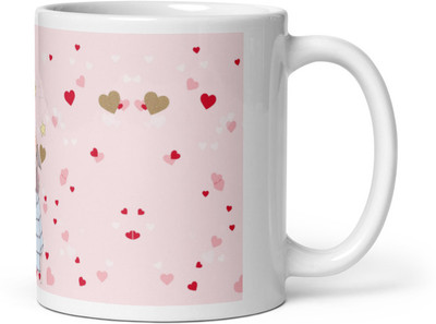 Mr UVD Girl With Books and Confusions Design 759 Graphical Printed Premium Quality_MUGG Ceramic Coffee Mug(350 ml)