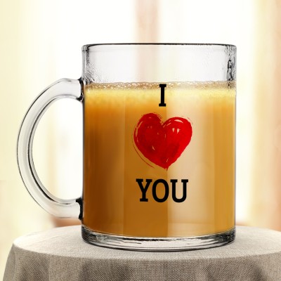 k1gifts K1GGlassmug16 Glass Coffee Mug(330 ml)