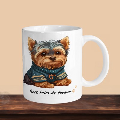 VM SHOPPING MALL Best Friend Forever 01 R Ceramic Coffee Mug(330 ml, Pack of 2)