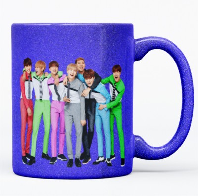 Gift4You Bts Coffee-MUG-047-BLUE Ceramic Coffee Mug(320 ml)