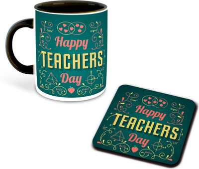 whats your kick Teachers Day Printed Black Coffee With Coaster- D27 Ceramic Coffee Mug(325 ml)