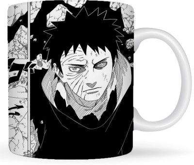 Replix Anime Printed Coffee Naruto Obito Manga Ceramic Cup for Girls Boys Brother Ceramic Coffee Mug(350 ml)