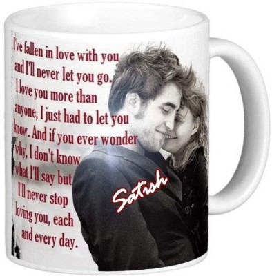 Exocticaa Romantic Gift for Satish I Love You 088 Ceramic Coffee Mug(325 ml)