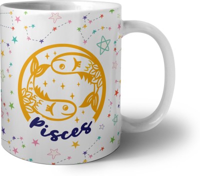 Phirki Studio ZODIAC PISCES(19 FEB- 20 MAR) Ceramic Coffee Mug(325 ml)