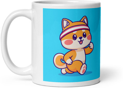 Mr UVD Cat on Walking Ceramic Coffee Mug(350 ml)