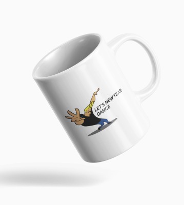 NarayaniCollectionss New Year Dance, Graphics Printed Coffees On New Year Ceramic Coffee Mug(250 ml)