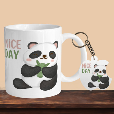 VM MALL 101_Nice Day Panda R-A Ceramic Coffee Mug(330 ml)