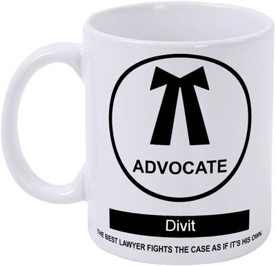 epheriwala Advocate Divit coffee mugs for Advocates and Lawyers/ Gift for advocates Ceramic Coffee Mug(350 ml)