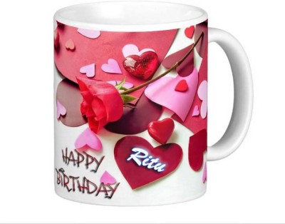 GNS Romantic Happy Birthday Gift for Ritu I Love You 091 Ceramic Coffee Mug(325 ml)