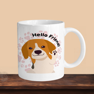 sublix NEW_Hello Friends R Ceramic Coffee Mug(330 ml)