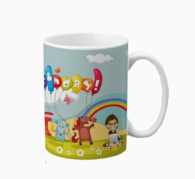 CHARMING Happy Birthday Printed Coffee BRTH8 Quote WhiteMug Ceramic Coffee Mug(350 ml)